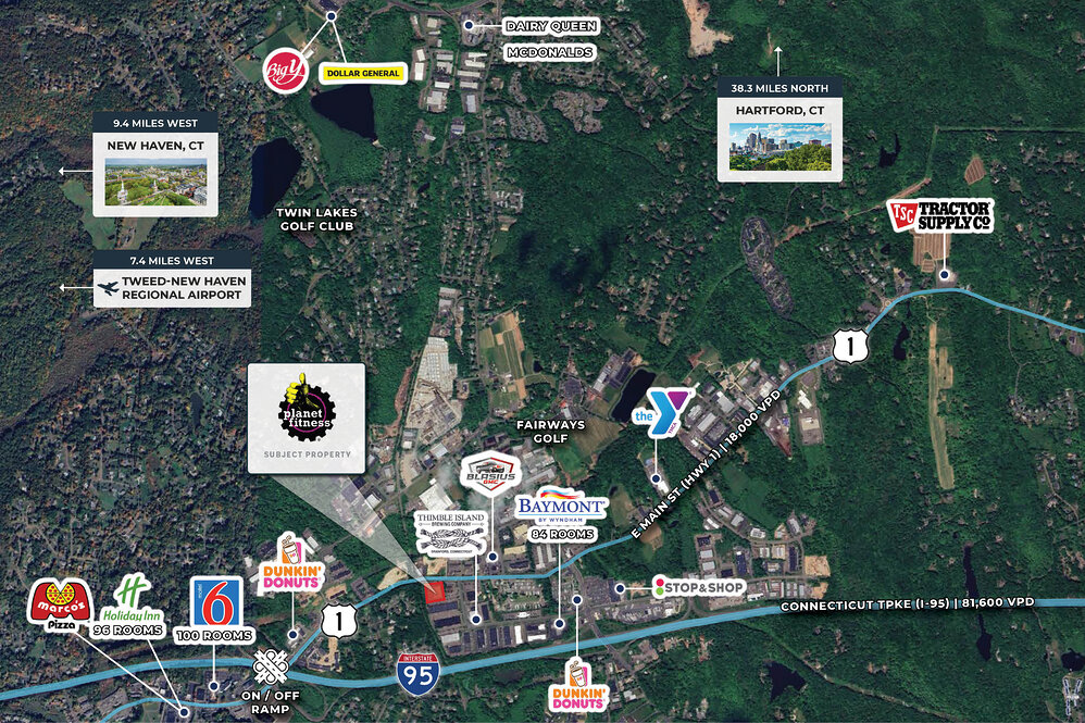 Planet Fitness Branford CT - Aerial Map Planet Fitness Branford CT 998x665