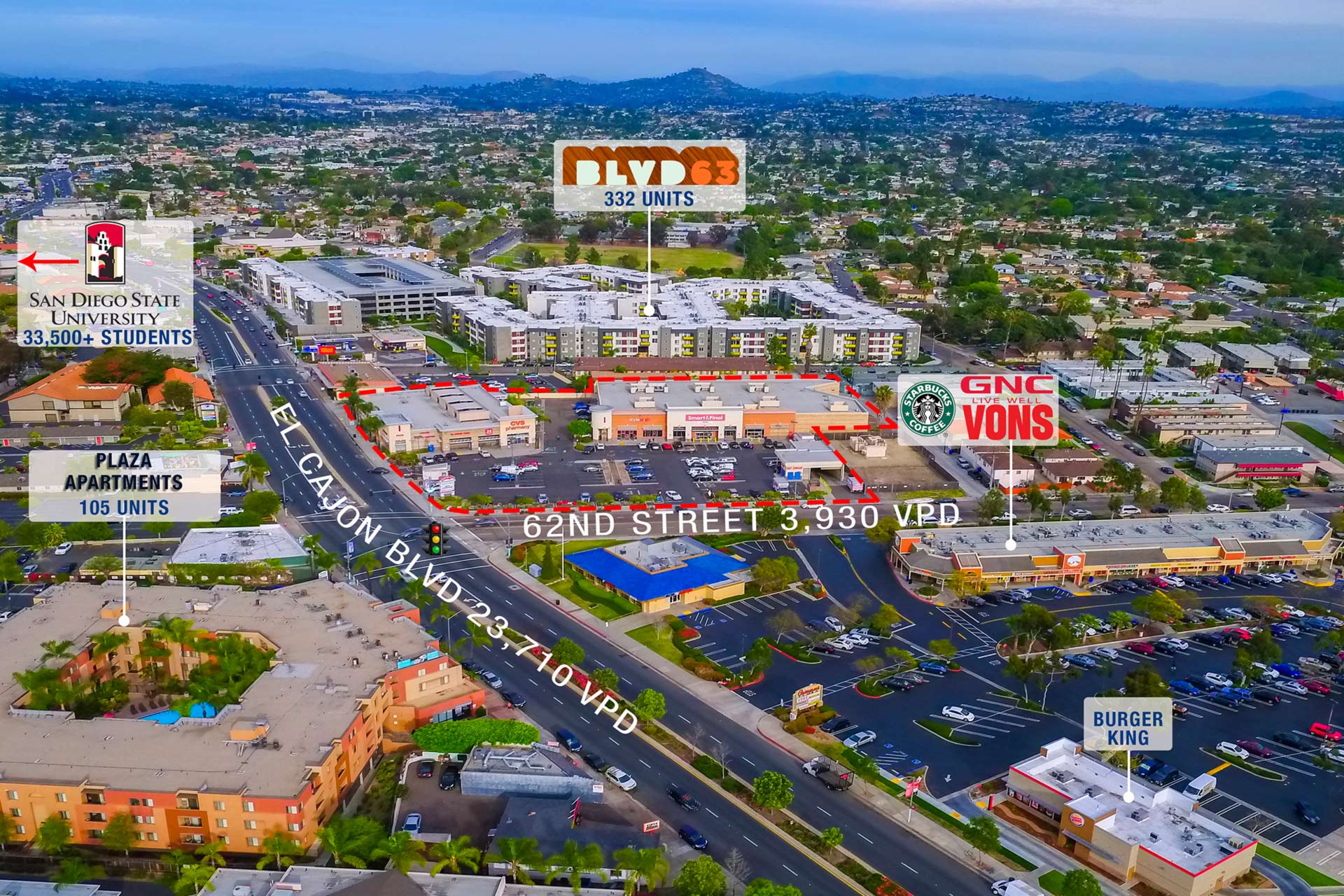 Campus Point Shopping Center, San Diego, Aerial View